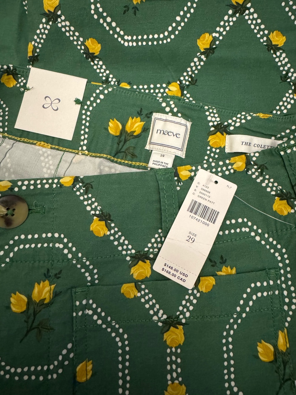 NWT Size 29 - Maeve Colette High-Rise Wide-Leg Full-Length Pants (NWT US$ 148)